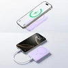 Powerbank Baseus Powerbank indukcyjny 10000mAh 22.5W MagSafe su kablem USB-C 20V/3A 0.3m - violetinė Powerbank indukcyjny 10000mAh 22.5W MagSafe su kablem USB-C 20V/3A 0.3m - violetinė