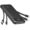 Powerbank Charmast W2065 PD3.0 3A 22,5W 20000 mAh with built-in cables USB A / USB C / Lightning / Micro USB juodas