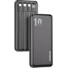 Dudao K6Pro universalus 10000mAh išorinis akumuliatorius su USB kabeliu, USB Type C, Lightning, baltos spalvos (K6Pro-baltos spalvos)