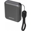 Powerbank Dudao K22+ 10000mAh 22.5W USB-C with pendant/cable – pilkos spalvos