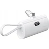 „Forcell F-Energy“ išorinė baterija „F5K3 PD 20W 5000 mAh“ su integruota USB C jungtimi, baltas