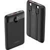 Powerbank Veger C11 (W1170) PD QC3.0 2A 22,5W 10000 mAh with built-in cables USB C / Lightning juodas