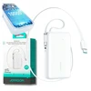 „Joyroom JR-PR2L“ 10000mAh 35W išorinė baterija su integruotu ištraukiamu USB-C laidu ir „Lightning“ laidu – Baltas