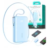 Joyroom JR-PR2L 10000mAh 35W Power Bank with Built-in Retractable USB-C Cable and Lightning Lanyard Cable - Mėlyna