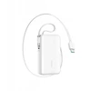 Joyroom JR-PR2 35W 10000mAh išorinė baterija su dviem integruotais USB-C laidais - Baltas