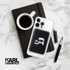 Karl Lagerfeld indukcinė išorinė baterija KLPB5FPGKSKCHK 16W 5000mAh juodos spalvos Karl&Choupette Head Pin MagSafe