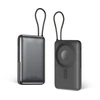 Ksix Magnetic Power Bank 10000 mAh, 22.5W, skirtas iPhone ir Apple Watch, Pilkas