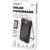 „Logilink“ saulės energija varoma išorinė baterija, 10000 mAh, žibintuvėlis, 2x USB-A QC ir 1x USB-C PD | PA0273