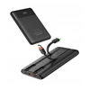 Nešiojamoji baterija Charmast W1202 PD3.0 3A 22,5W 10000 mAh su integruotais laidais USB C / Lightning juodas