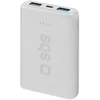 Powerbank SBS 5000 mAh kišenė 2xUSB balta #