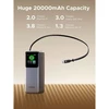 Powerbank 20000mAh Ugreen PB726 USB + USB-C, 165W, įmontuotas kabelis, CCC (pilka)