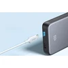 Powerbank 10000mAh Ugreen PB526 USB + USB-C, 20W, įmontuotas kabelis (pilka)