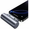 USAMS PB79 Mini Tail Plug nešiojama išorinė baterija 3000mAh USB-C pilka