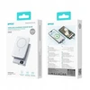Powerbank Wekome BWOO power bank magnetyczny P76 PD 20W 10000 mAh ultra cienki w aluminiowej obudowie su wyświetlaczem i portem USB-C sidabrinė