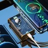 „WEKOME WP-345 Vanguard“ serijos – 10000 mAh įkroviklis su greitu įkrovimu, integruotu USB-C ir „Lightning PD 20W“ laidu + QC 22,5 W juodos spalvos