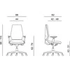Powerton Biuro kėdė Sima ergonomiška biuro kėdė, juoda