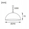Pakabinamas šviestuvas Pozostali Struhm Inka 03881 lampa wisząca zwis 1x25W E27 pilka/balta