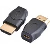 PremiumCord AV adapterio mikro adapteris HDMI D tipo lizdas – HDMI A tipo vyriškas adapteris