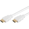 PremiumCord HDMI High Speed + Ethernet kabelis, baltos, paauksuotos jungtys, 5 m