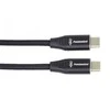 Kabelis USB PremiumCord PREMIUMCORD Kabelis USB-C M/M, 240W 480Mbps černý bavlněný oplet, 1,5m