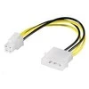 PremiumCord Molex - ATX / EPS 4 kontaktų, 0,15 m, geltona (kn-4)