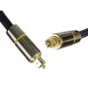 „PremiumCord“ optinis garso kabelis „Toslink“, išorinis skersmuo: 7 mm, aukso ir metalo dizainas + nailonas, 1 m