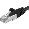 PREMIUMCORD Patch kabelis CAT6a S-FTP, RJ45-RJ45, AWG 26/7 1,5 m juodas