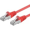 PremiumCord PREMIUMCORD Patch kabelis CAT6a S-FTP, RJ45-RJ45, AWG 26/7 0,5 m raudonas