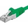 PremiumCord PREMIUMCORD Patch kabelis CAT6a S-FTP, RJ45-RJ45, AWG 26/7 10m žalia