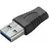 PremiumCord USB adapteris USB 3.0 A - USB-C (M/F), juodas