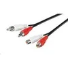 Kabelis PremiumCord RCA (Cinch) x2 - RCA (Cinch) x2 10m juoda (kjackcmf2-10)