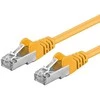 PREMIUMCORD Patch kabelis CAT6a S-FTP, RJ45-RJ45, AWG 26/7 10m geltonas