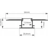Prescot Prescot KOZMA-ALU-2M LED profilis sidabrinis
