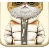Nimmy Apple iPhone 15 Pro 6.1" dėklas telefonui haki spalvos Cool&amp;Cute 2.0 Cat
