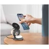 Prestigio „Twist 3-in-1“ belaidė „Qi2“ įkrovimo stotelė, skirta „iPhone“ (15 W), „Apple Watch“ (2,5 W) ir „AirPods“ (5 W), sertifikuota „Qi2“, magnetiniai įkrovimo padėklai su stovo funkcija, sulankstomi, maitinimo adapteris 30 W, USB-C įkrovimo laidas 1 m, kosminės pilkos spalvos