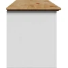Prieškambario suolas "BODO" Baltas ir Rudas 114x40x45 cm