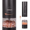 ELDOM ZMP5 BATTERY-POWERED PEPPER AND SALT GRINDER SET WITH STAND, Juodas