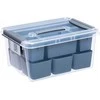 Plastikinė dėžė su dangčiu ir skyreliais Pro Box Plast Team 14L permatoma