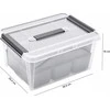 Plastikinė dėžė su dangčiu ir skyreliais Pro Box Plast Team 14L permatoma
