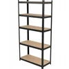 Regał Lentyna Presuojama metalinė lentyna, 5 lentynos, 180×90×40, 175 kg, juoda