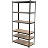 Regał Lentyna Presuojama metalinė lentyna, 6 lentynos, 222×110×50, 175 kg, juoda