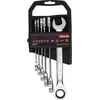 Klucze Atviri raktai su terkšle, 6 vnt. rinkinys (8-19 mm), CRV, Proline