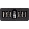 Zestaw Rinkinys „Torx“ apsauginių antgalių rinkinys, t20-t55, 7 dalių, s2 proline