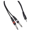 Procab CABLE4ME mini lizdas 3,5 mm stereofoninis - 2 x lizdas mono 6,3 mm signalo garso kabelis 3 m