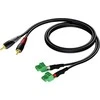 Audac Kabelis 2x RCA/Cinch - 2x Electric Cube (3 jungtys - 3,81 mm) 1m - CLA832/1