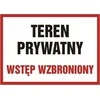 PROCERA TDC ženklas, privati teritorija, įvažiuoti draudžiama