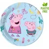 Globos Europe Bv PROCOS popierinės lėkštės Peppa Pig, 23 cm, 8 vnt. (be plastiko)