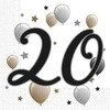 PROCOS Popierinės servetėlės 20-ojo gimtadienio balionai x20