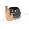 ProGarden Porcelianinis sodo gėlių vazonas, sraigė, 15 x 11 cm