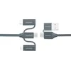 „Promate PentaPower“ universalus laidas 6 viename USB-C(A) / micro / Lightning / 1,2 m